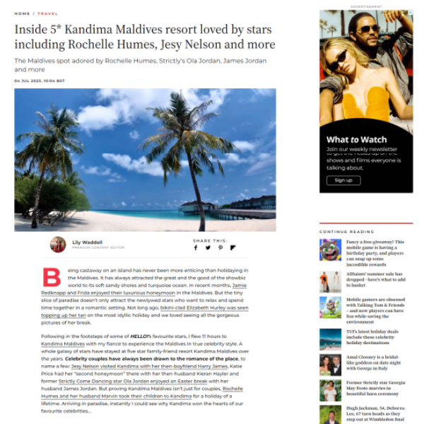 Hello: Kandima Maldives resort loved by celebrities